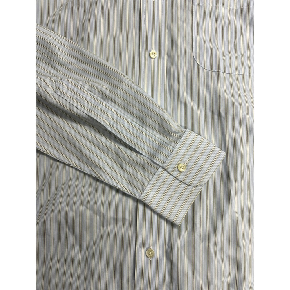 Lot of 2-Brooks Brothers Slim Fit Non-Iron Dress Shirt Blue Cotton 15.5-36 - Picture 5 of 16